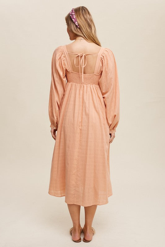 Crisscross Square Neck Maxi Dress
