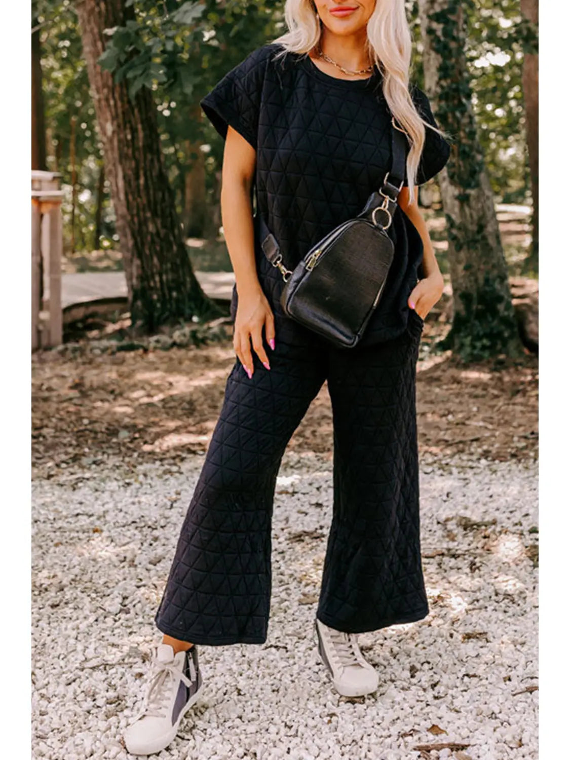Quilted Top and Pants Set