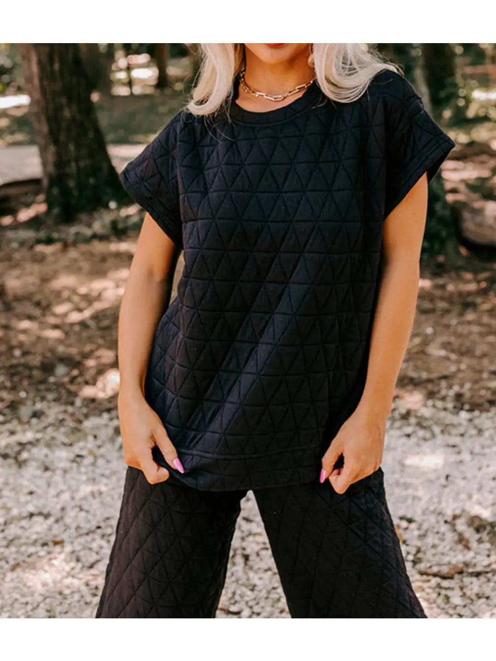 Quilted Top and Pants Set