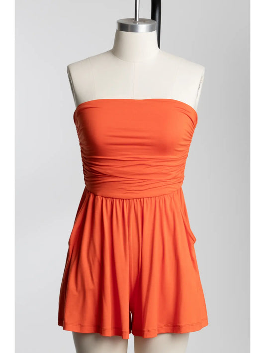 Cory Tank Top Shirring Romper