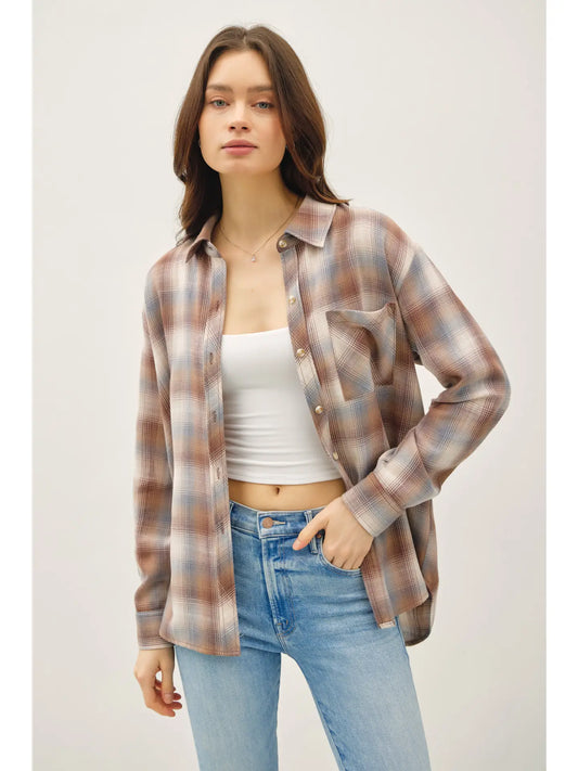 Cambell Plaid Flannel Button Down