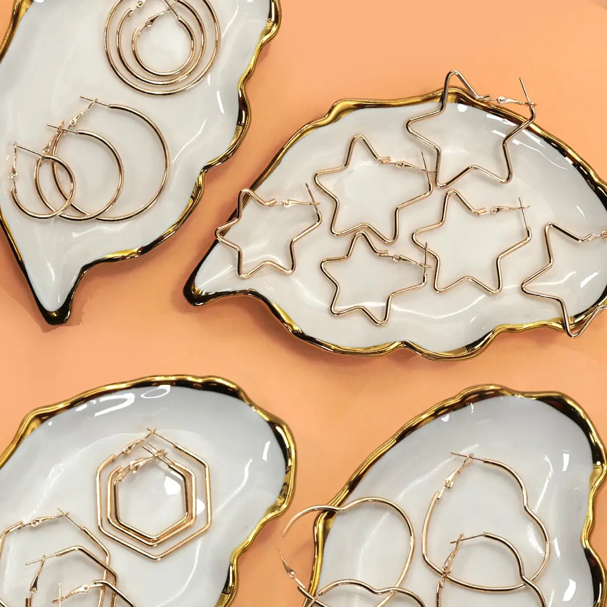 18K Stainless Steel Waterproof Tarnish Free Hoops