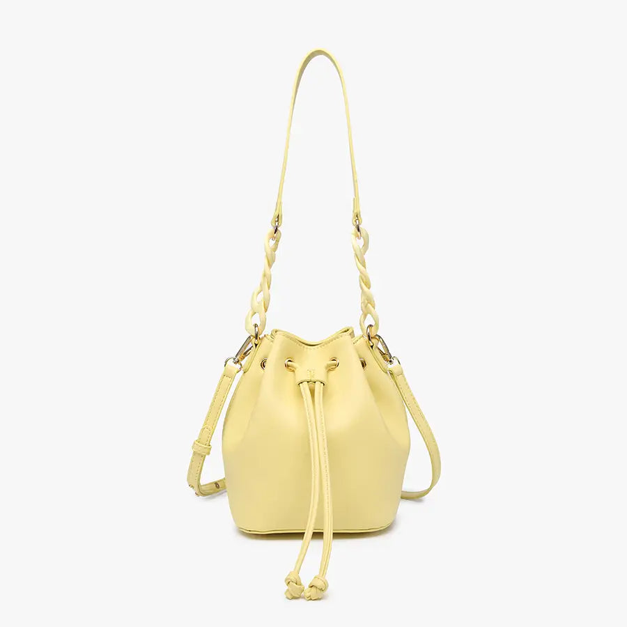 Cordelia Drawstring Bucket Bag w/ Strap