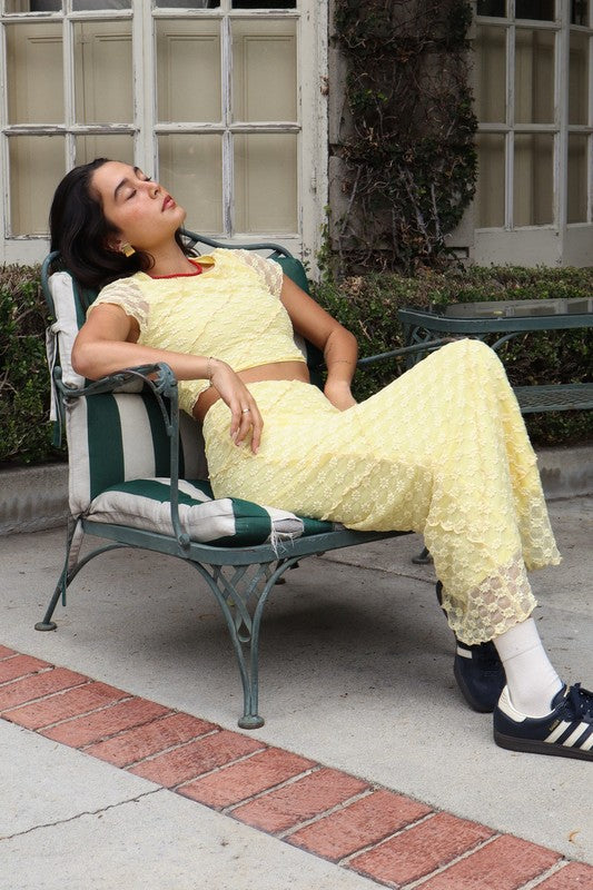 DAISY MESH LACE LONG SKIRT