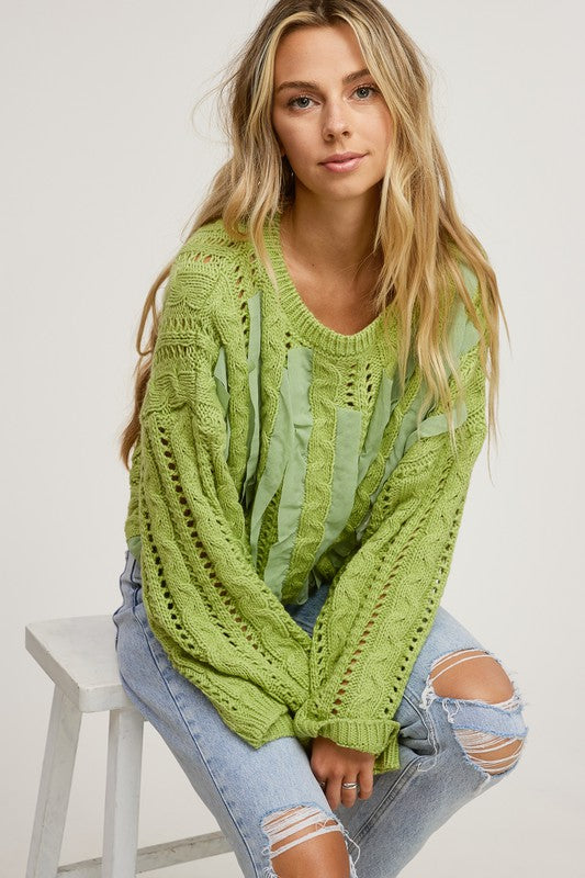 Hannah Ruffle Detail Sweater