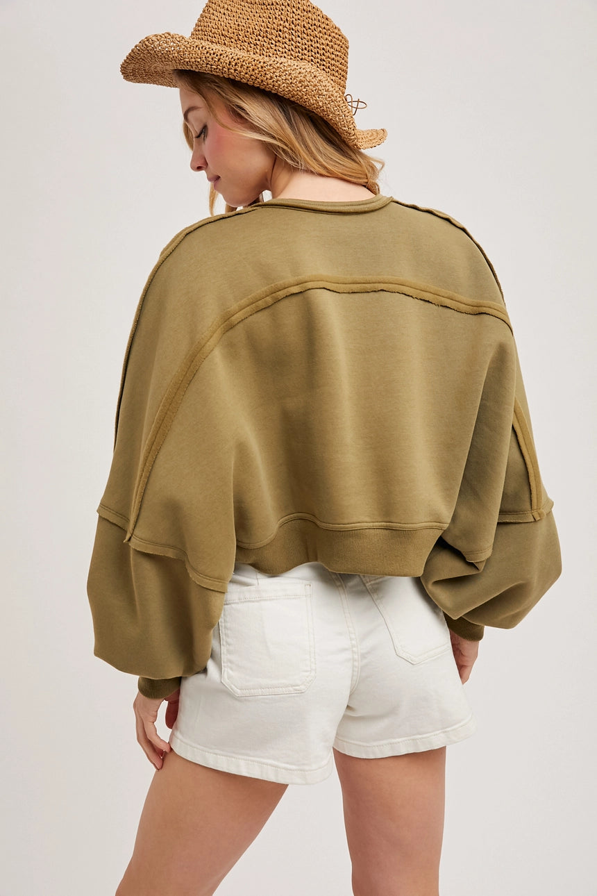 Inner Fleece Shrug Knit Cardigan