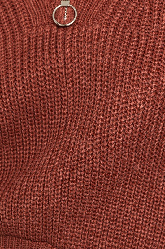 Geraldine Zipper Sweater Dress
