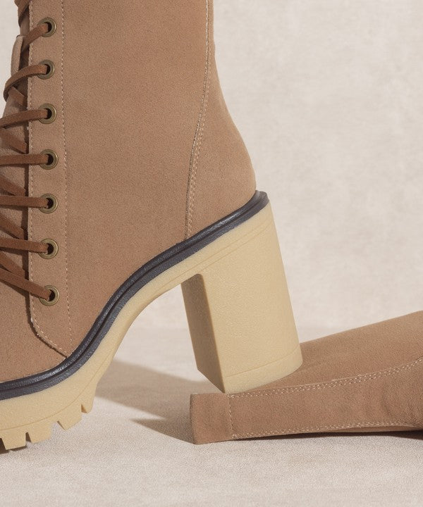 Jenna Platform Military Boots