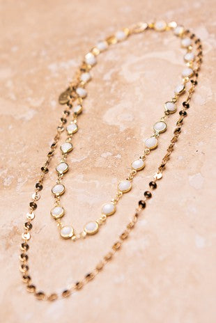 Kadee Necklace White/Gold