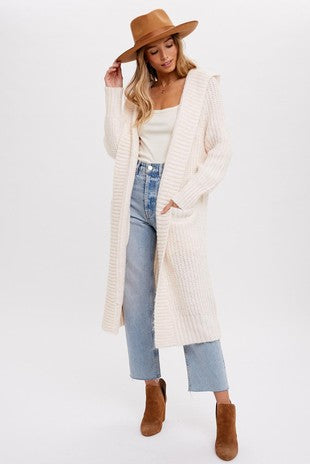 Longline Hooded Cardigan