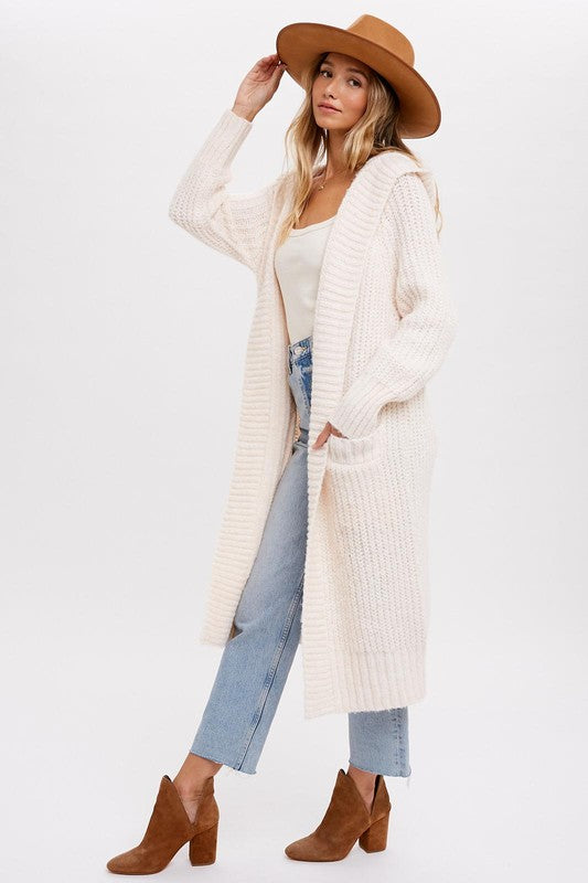 Longline Hooded Cardigan