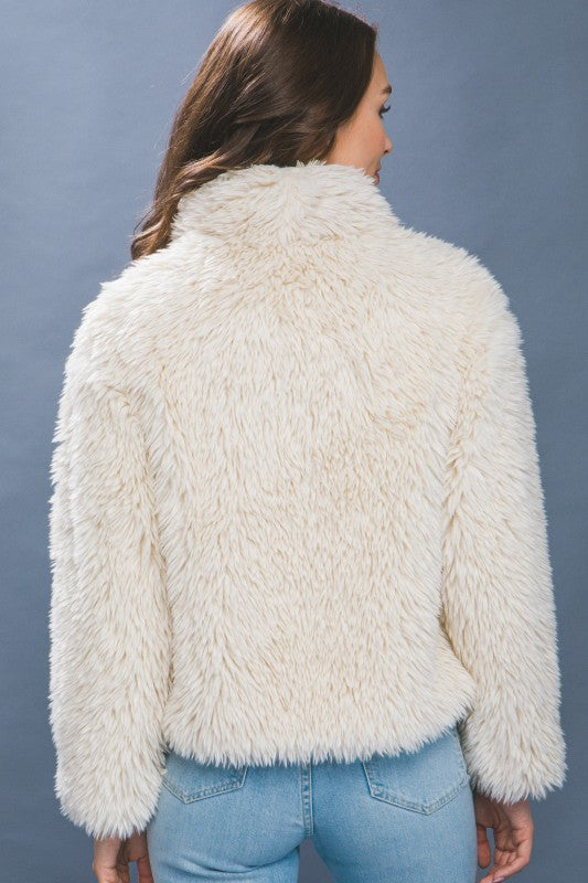 Mabel Mid Waist Faux Fur Coat