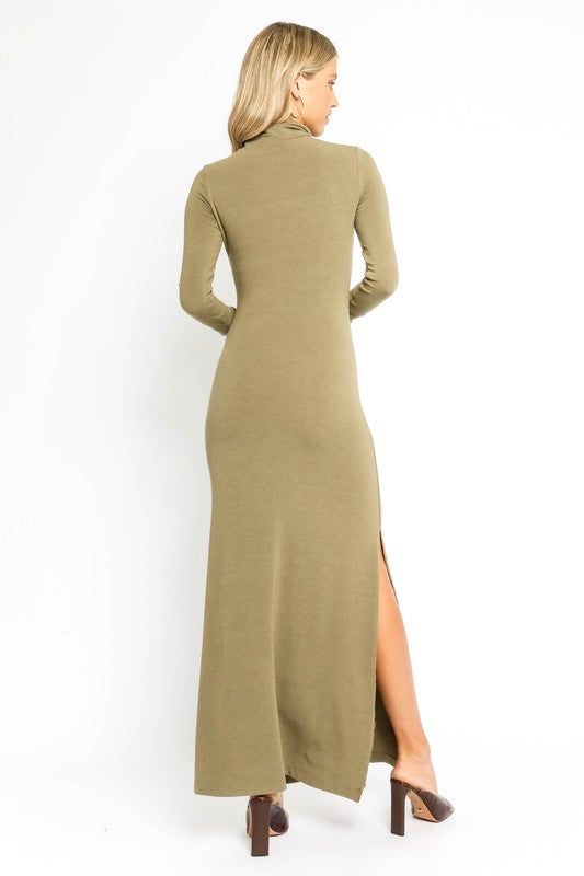 Taz Turtleneck Sweater Maxi Dress