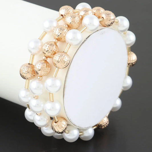 Multi Pearl Beaded Bracelet