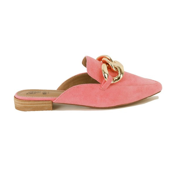 Pink Suede Slides