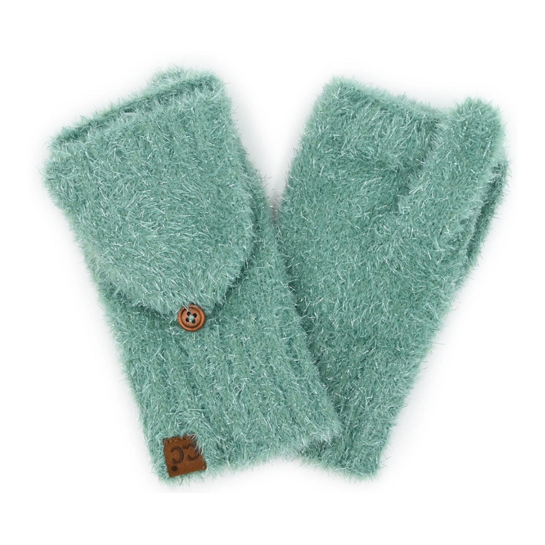 Metallic Eyelash Mittens