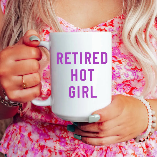 Retired Hot Girl Ceramic Coffee Mug, Funny Mug Gift