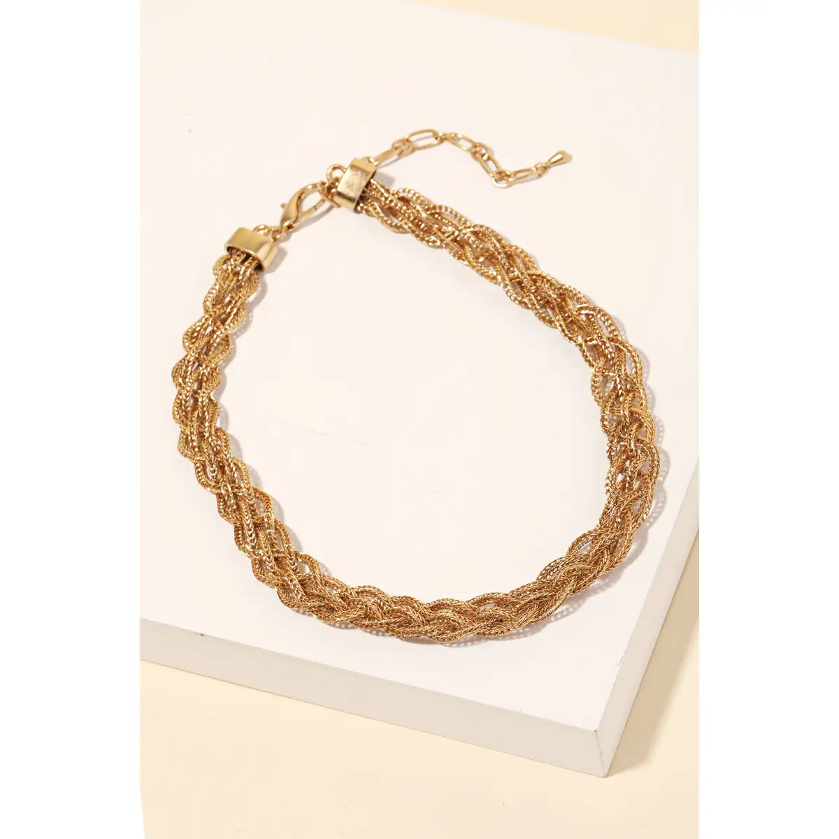 Chain Weave Twist Necklace