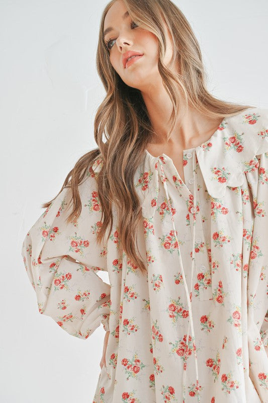 Wendy & Peterpan Collared Mini Dress