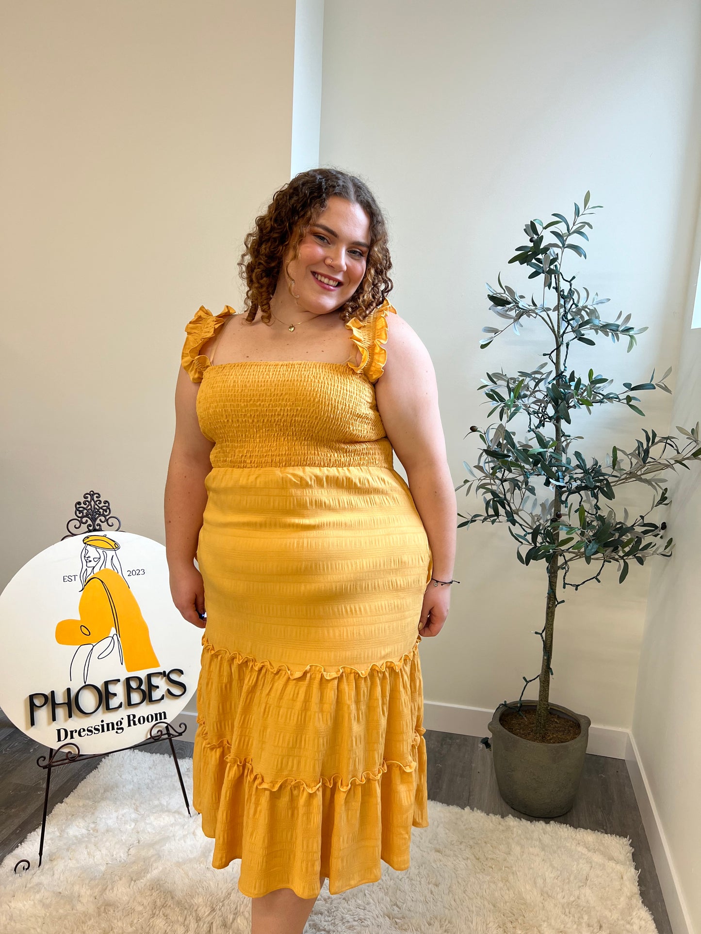 Sunflower Fields Forever Curvy Sundress