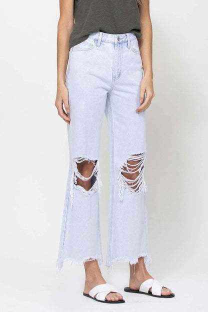 90's Vintage High Rise Crop Flare Jean