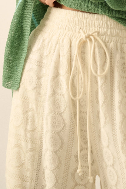 Innis Floral Lace Drawstring Balloon Pants