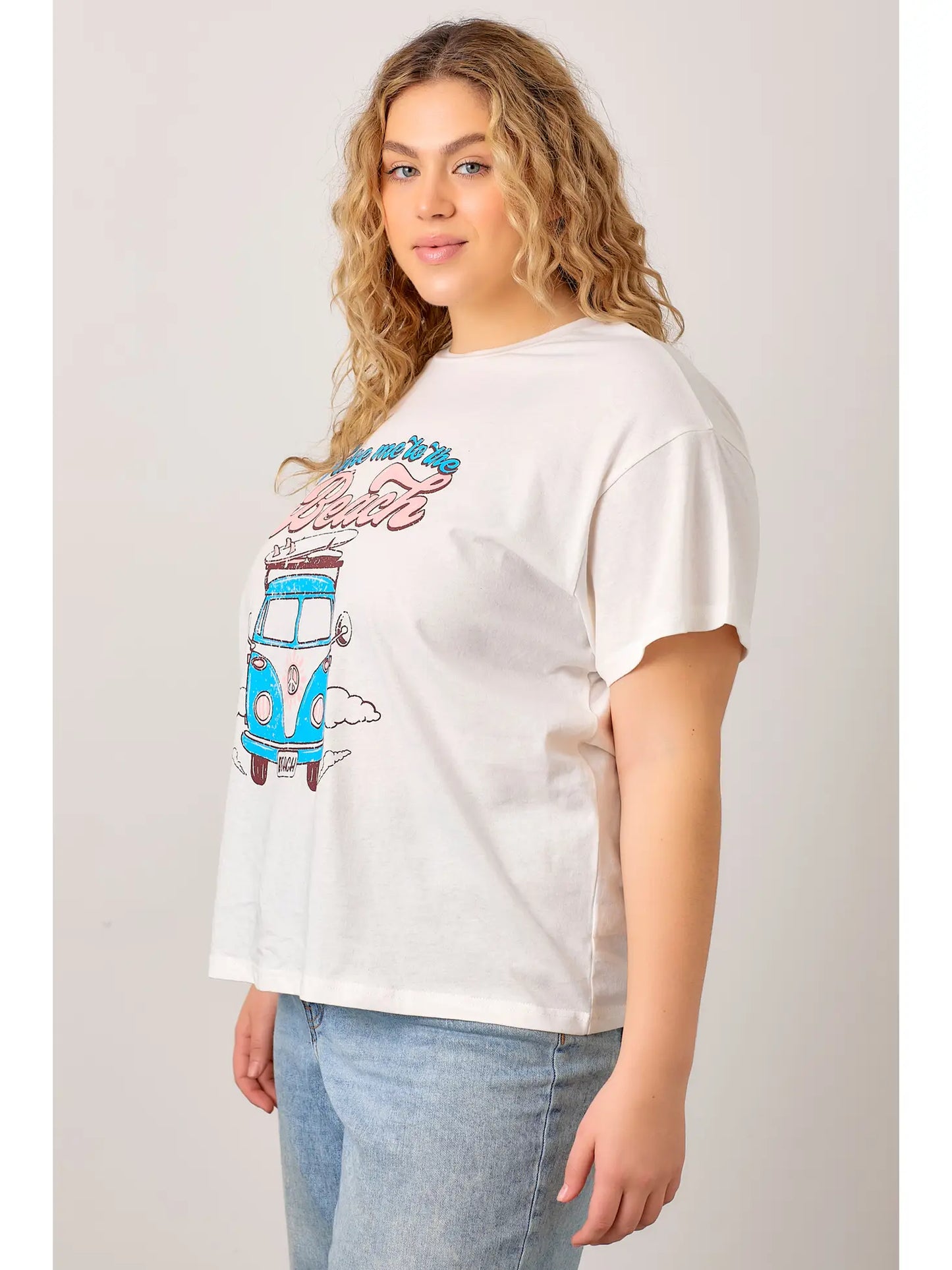 Take Me To the Beach Curvy Graphic Top