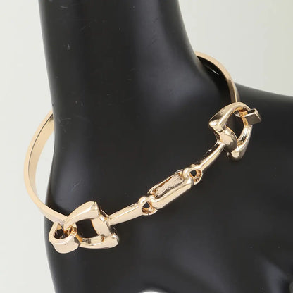 Horseshoe Chain Cuff Bracelet