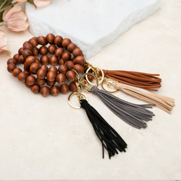 Wooden Key Ring Bracelets