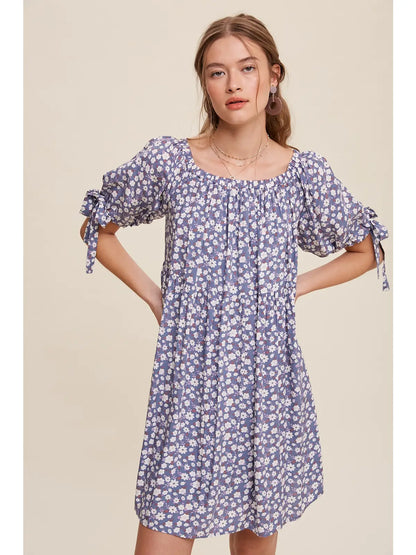 Floral Off-Shoulder Mini Dress