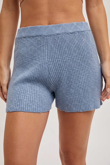 Nic Sleeveless Side Slit & Short Knit Sweater Set
