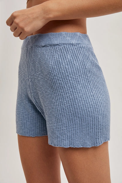 Nic Sleeveless Side Slit & Short Knit Sweater Set