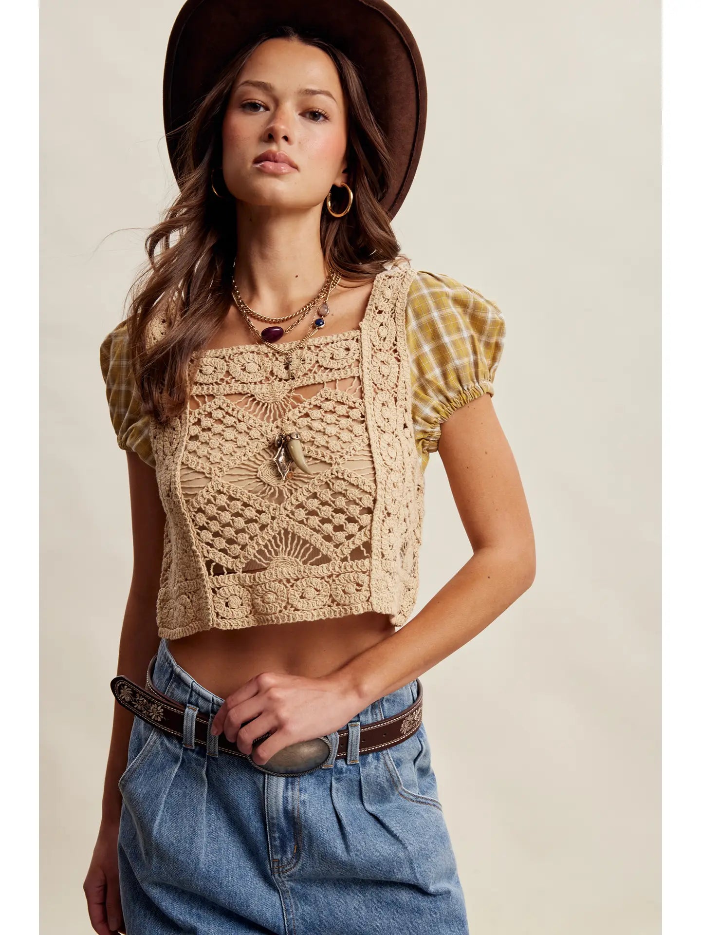 Boho Western Crochet Crop Top