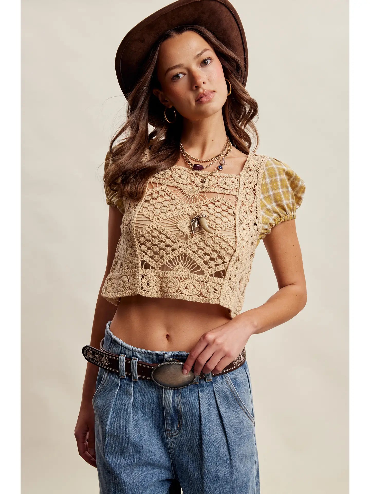 Boho Western Crochet Crop Top