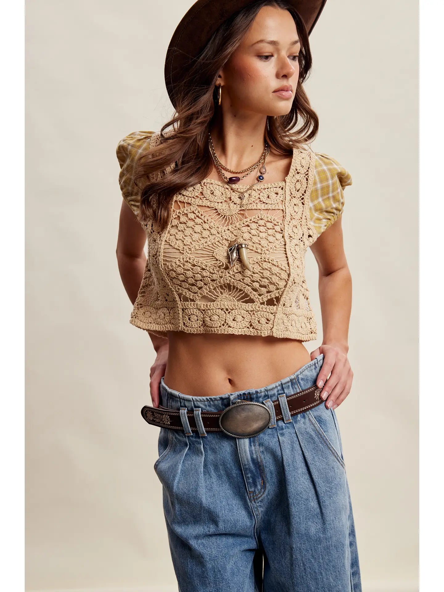 Boho Western Crochet Crop Top