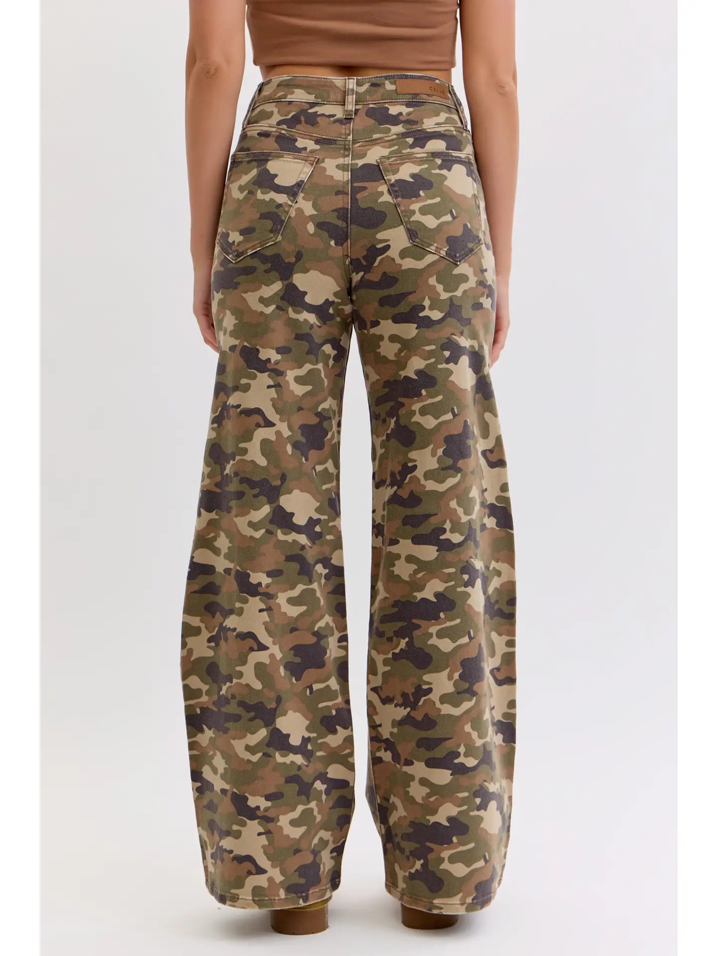 Camo High Rise Wide Leg