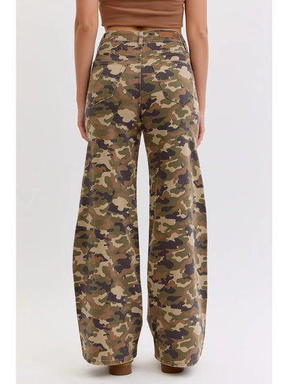 Camo High Rise Wide Leg