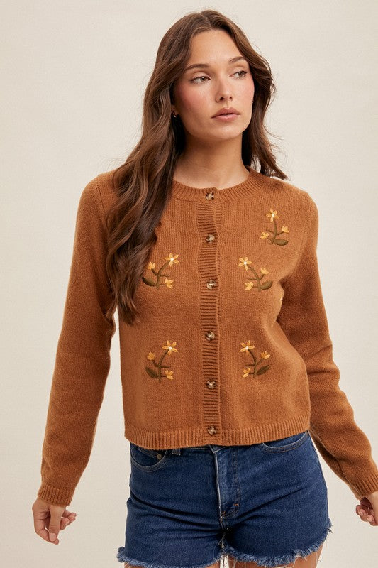 Charlotte Floral Embroidered Cardigan