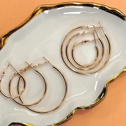 18K Stainless Steel Waterproof Tarnish Free Hoops