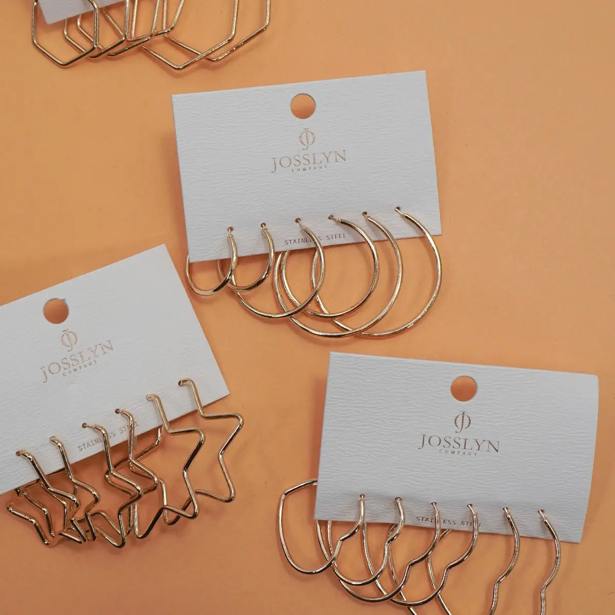 18K Stainless Steel Waterproof Tarnish Free Hoops