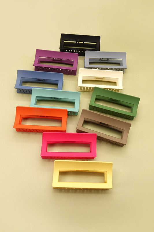 Matte Extra Large Rectangle Hair Claw Clip