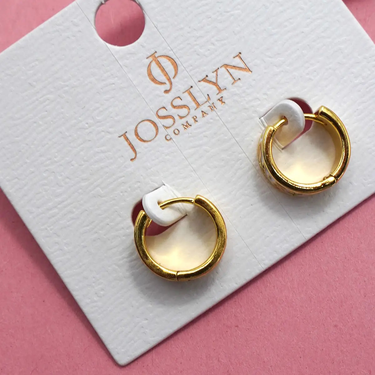 Vintage Cloisonne Floral Huggie Hoop Earrings