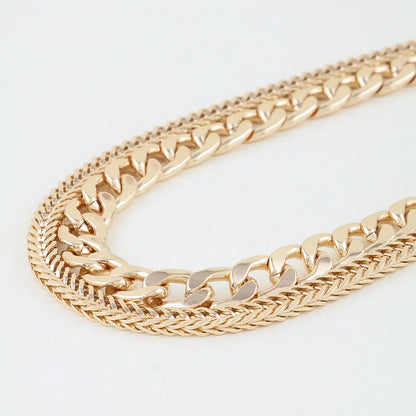 Double Curb Chain Necklace