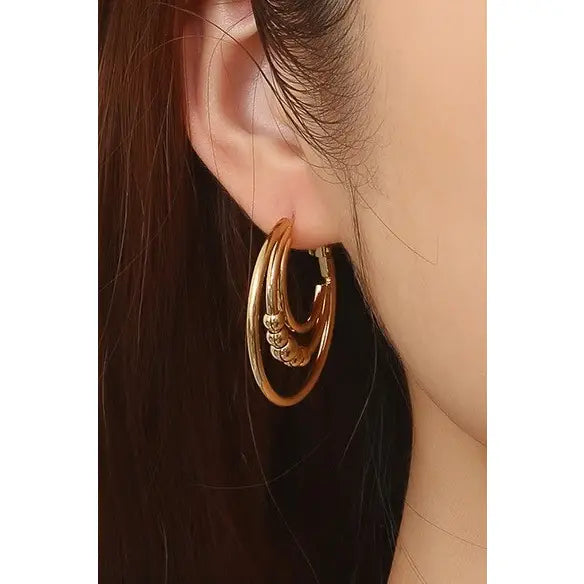 18K Stainless Steel Waterproof Tarnish Free Hoops