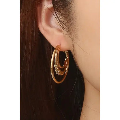 18K Stainless Steel Waterproof Tarnish Free Hoops