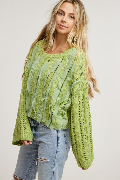 Hannah Ruffle Detail Sweater