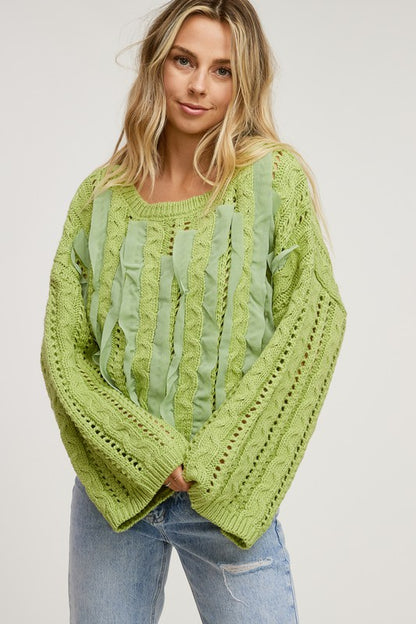 Hannah Ruffle Detail Sweater