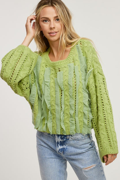 Hannah Ruffle Detail Sweater