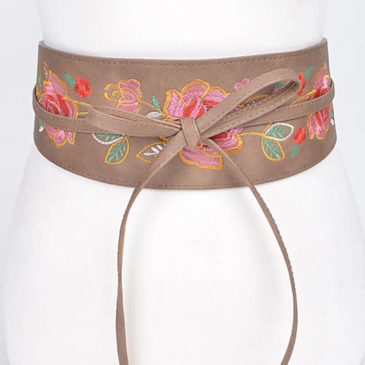 Floral Tie Belt