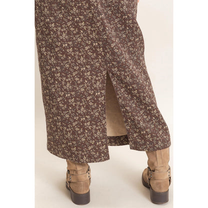 Floral Garment Wash Overall Dress